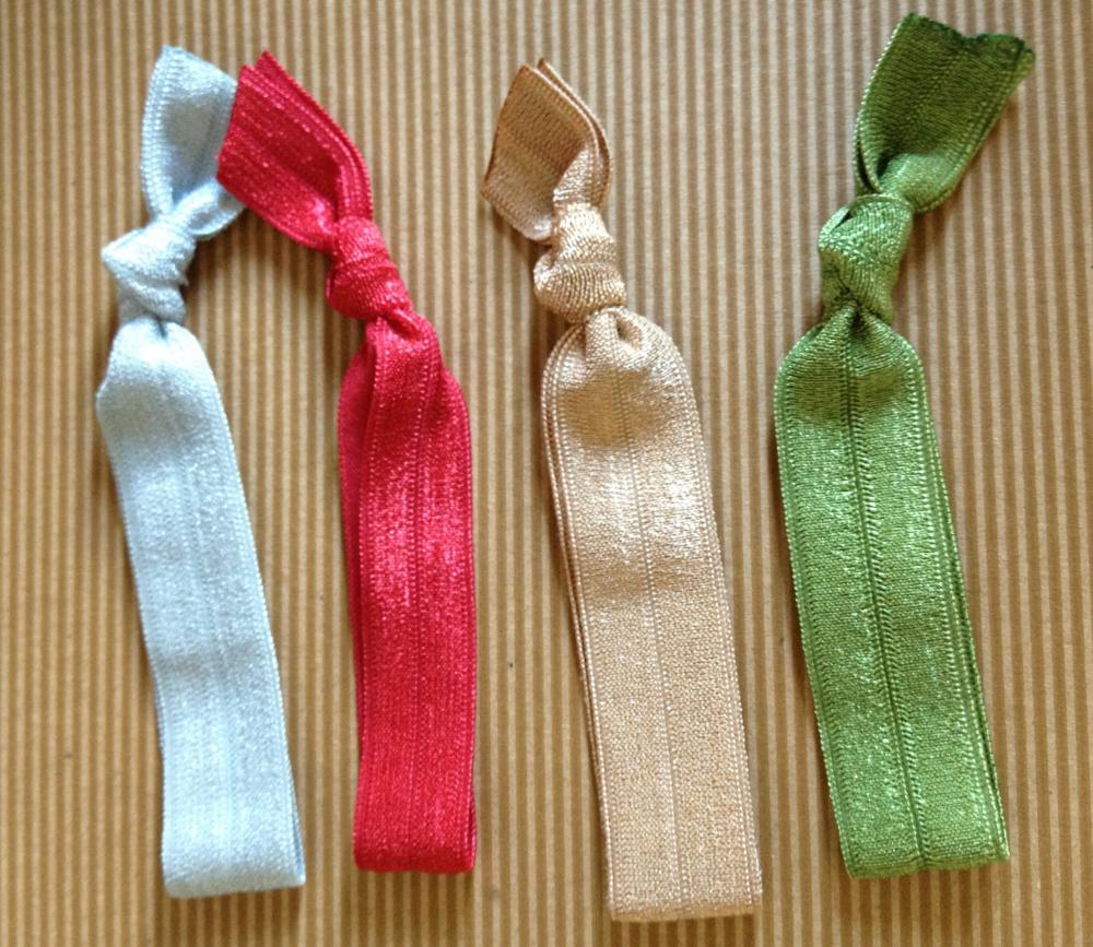 Holiday Elastic Hair Ties (and bracelets) Collection